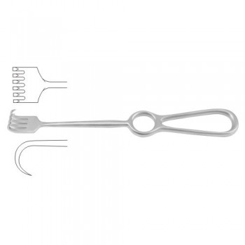 Kocher Retractor 6 Sharp Prongs Stainless Steel, 22 cm - 8 3/4"